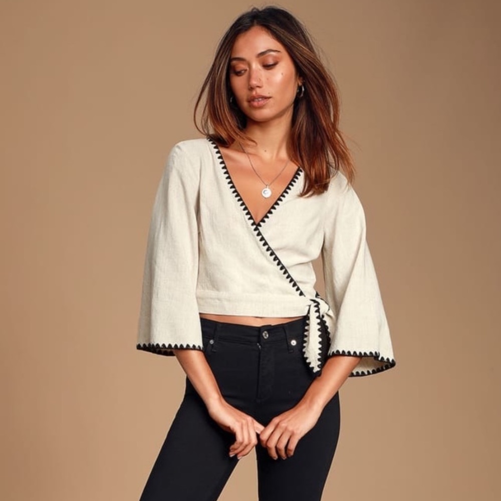 Lulus Crop Wrap Top